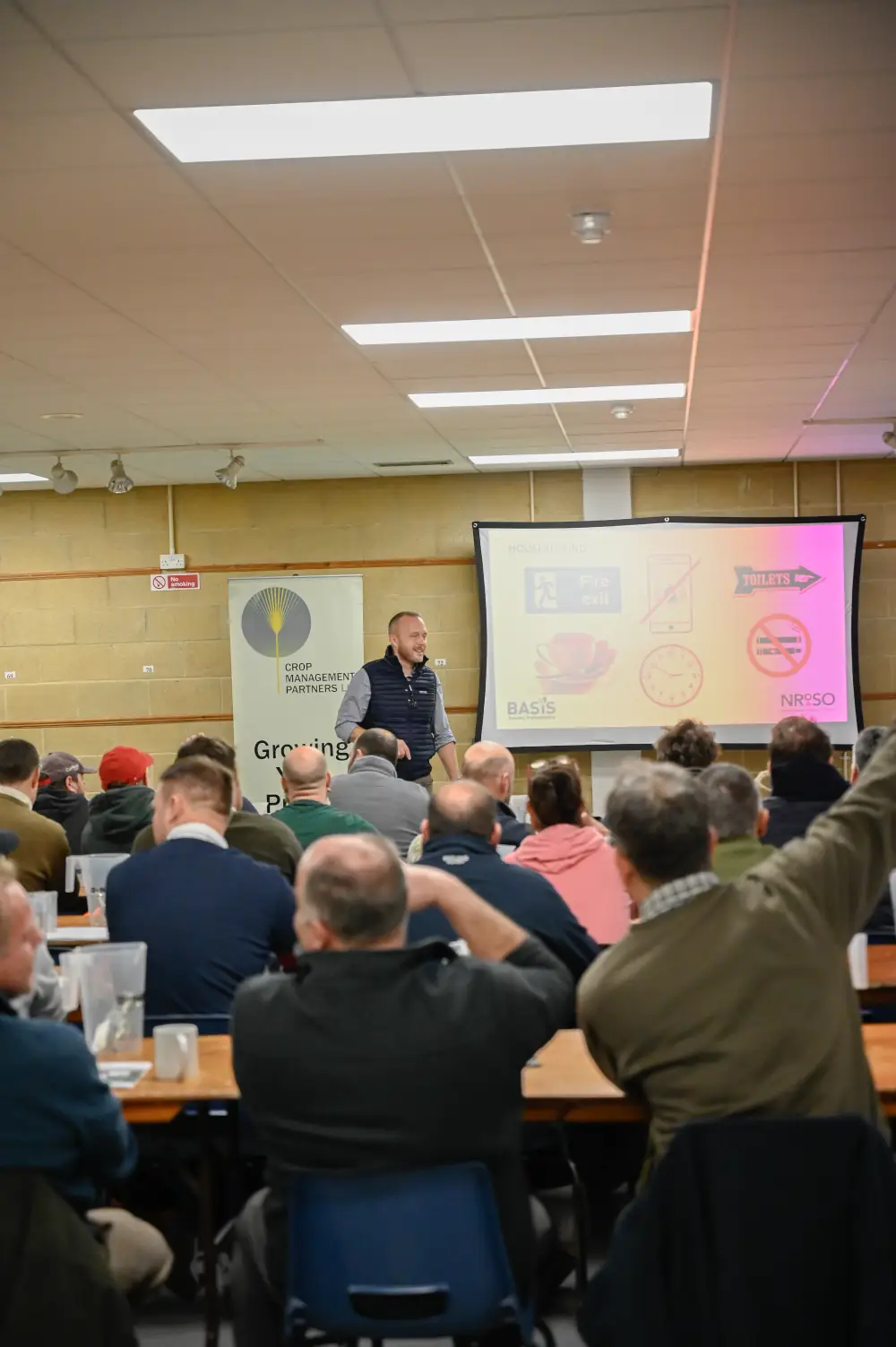 An event being held in the Amos Hall at Ashford Spaces in Kent